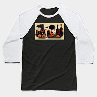 A Haunted House on a Dark Night Baseball T-Shirt